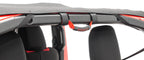Bimini Top Plus with Integrated Grab Handle, 07-18 Jeep JK Wrangler 4 Door, MasterTwill/Red GH MasterTop