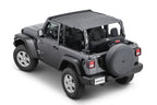Bimini Top Plus with Integrated Grab Handle, 18-Present Jeep JL Wrangler 2 Door, Black Diamond/Red GH MasterTop