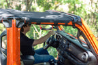 Bimini Top Plus with Integrated Grab Handle, 20-Present Jeep JT Gladiator 4 Door, MasterTwill/Red GH MasterTop