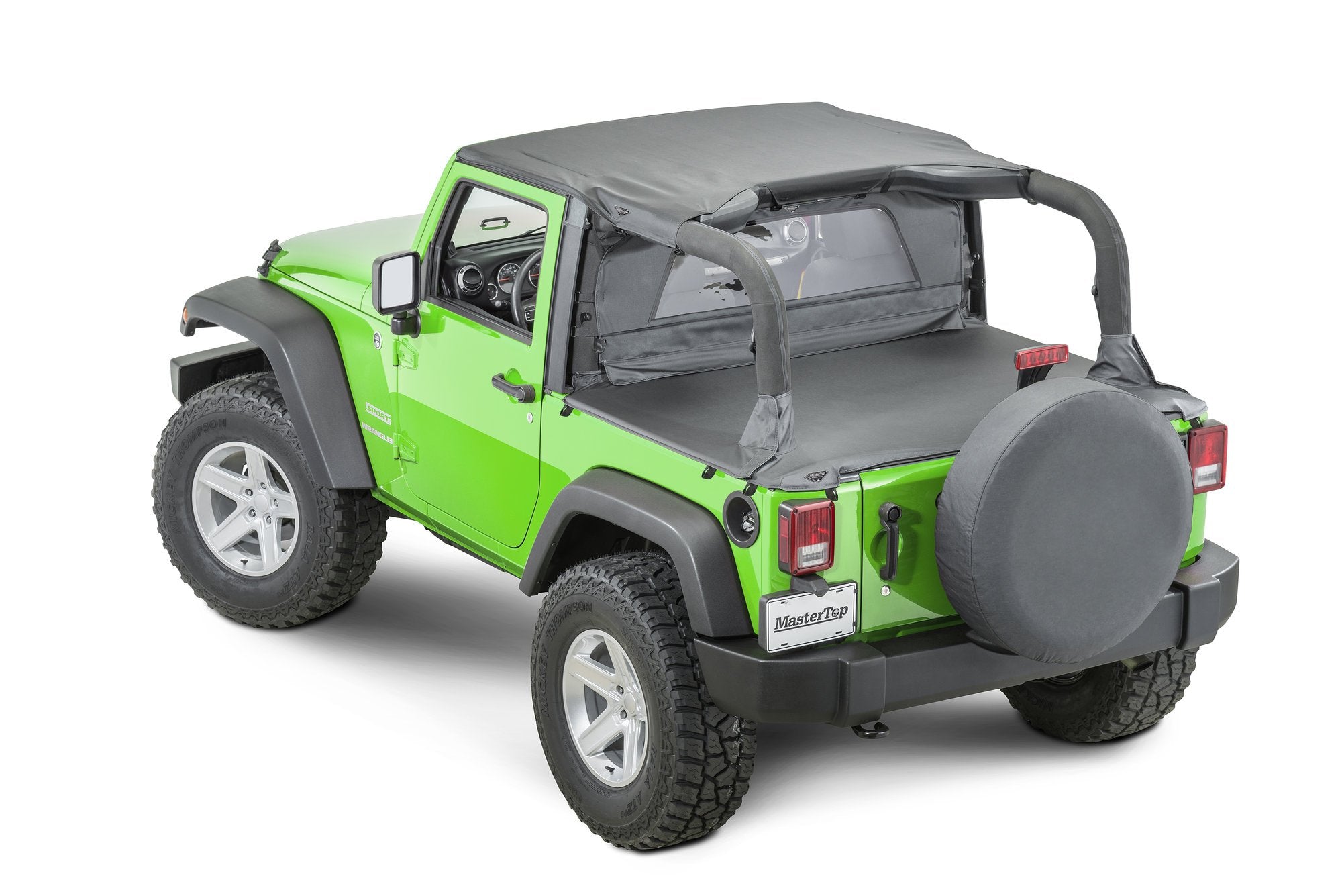 Jeep JK Zip Down WindStopper For 07- 18 Wrangler JK 2 Door Black Diamond MasterTop