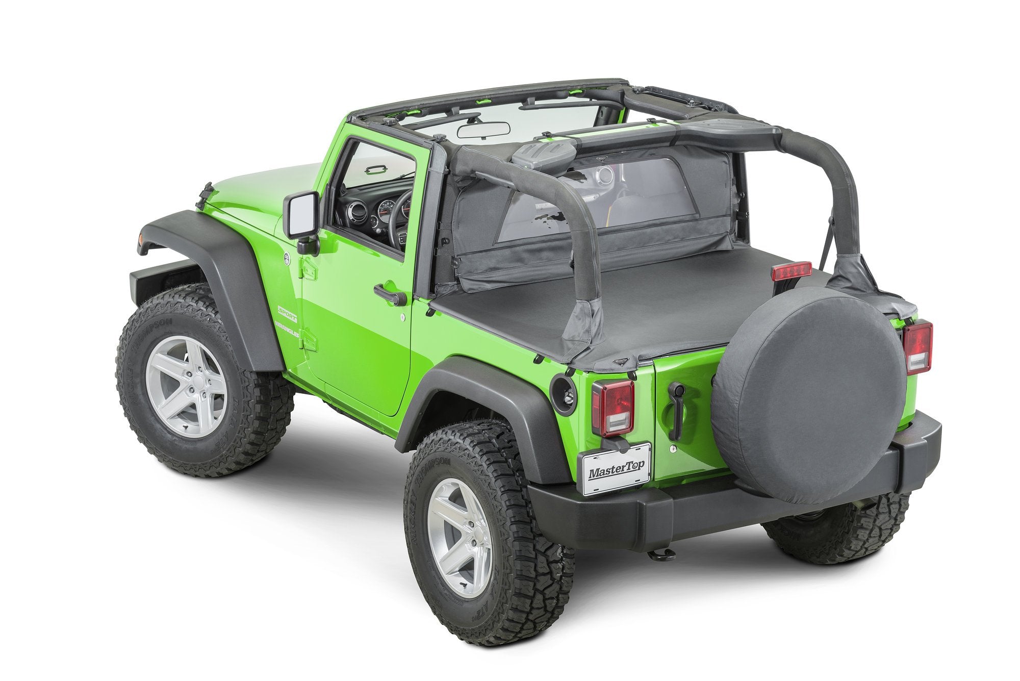Jeep JK Zip Down WindStopper For 07- 18 Wrangler JK 2 Door Black Diamond MasterTop