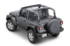 Wind Stopper/Tonneau Cover Combo 2018-2024  Jeep JL Wrangler 2Dr Soft Top Models Black Diamondl MasterTop
