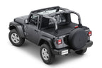 Wind Stopper/Tonneau Cover Combo 2018-2024  Jeep JL Wrangler 2Dr Soft Top Models Black Diamondl MasterTop