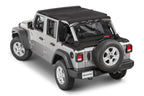 Jeep JL Regular Tonneau Cover 2 Piece Combo For 18-2024  Wrangler JLU 4Dr Soft Top Models MasterTwill Wind Stopper MasterTop