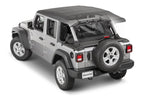 Jeep JL Regular Tonneau Cover 2 Piece Combo For 18-2024  Wrangler JLU 4Dr Soft Top Models MasterTwill Wind Stopper MasterTop