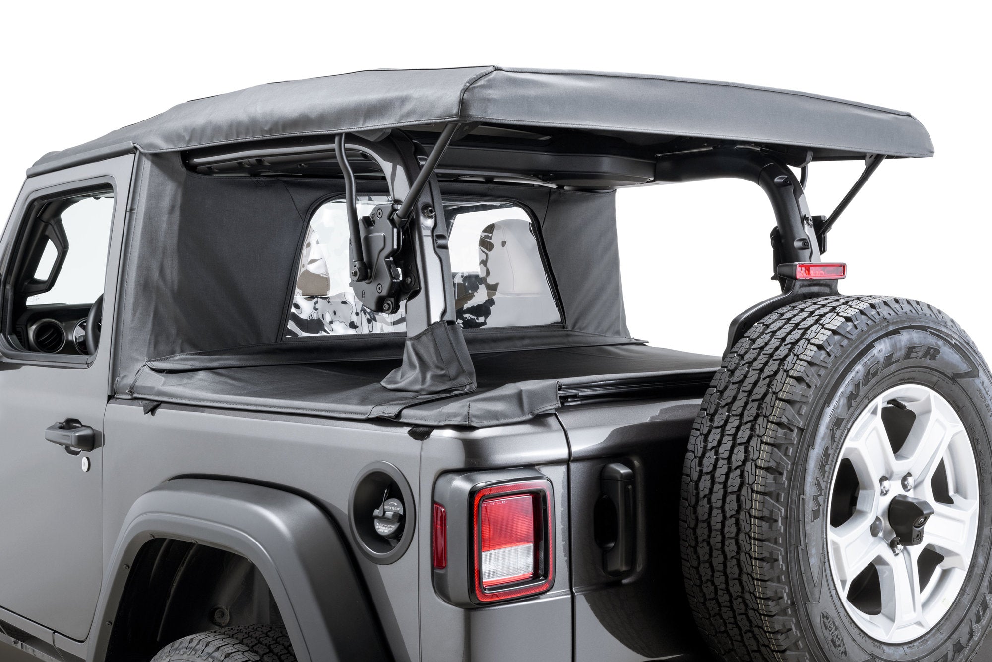 Wind Stopper Plus/Tonneau Cover Ultimate Combo 2018-2024  Jeep JL Wrangler 2Dr Soft Top Models Black Diamondl MasterTop