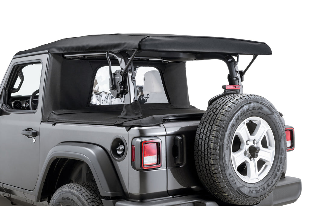 Wind Stopper Plus/Tonneau Cover Ultimate Combo 2018-2024  Jeep JL Wrangler 2Dr Soft Top Models Black Diamondl MasterTop