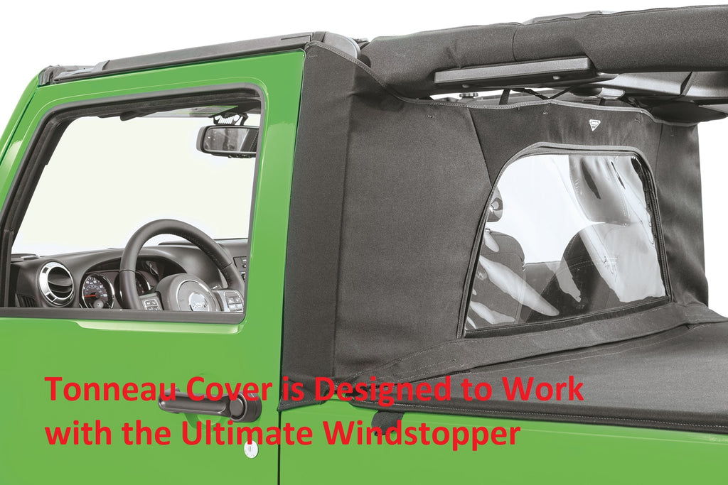 Jeep Tonneau Cover For 07-18 Jeep JK Wrangler 2 Door For Use with Windstopper Plus Mastertwill MasterTop