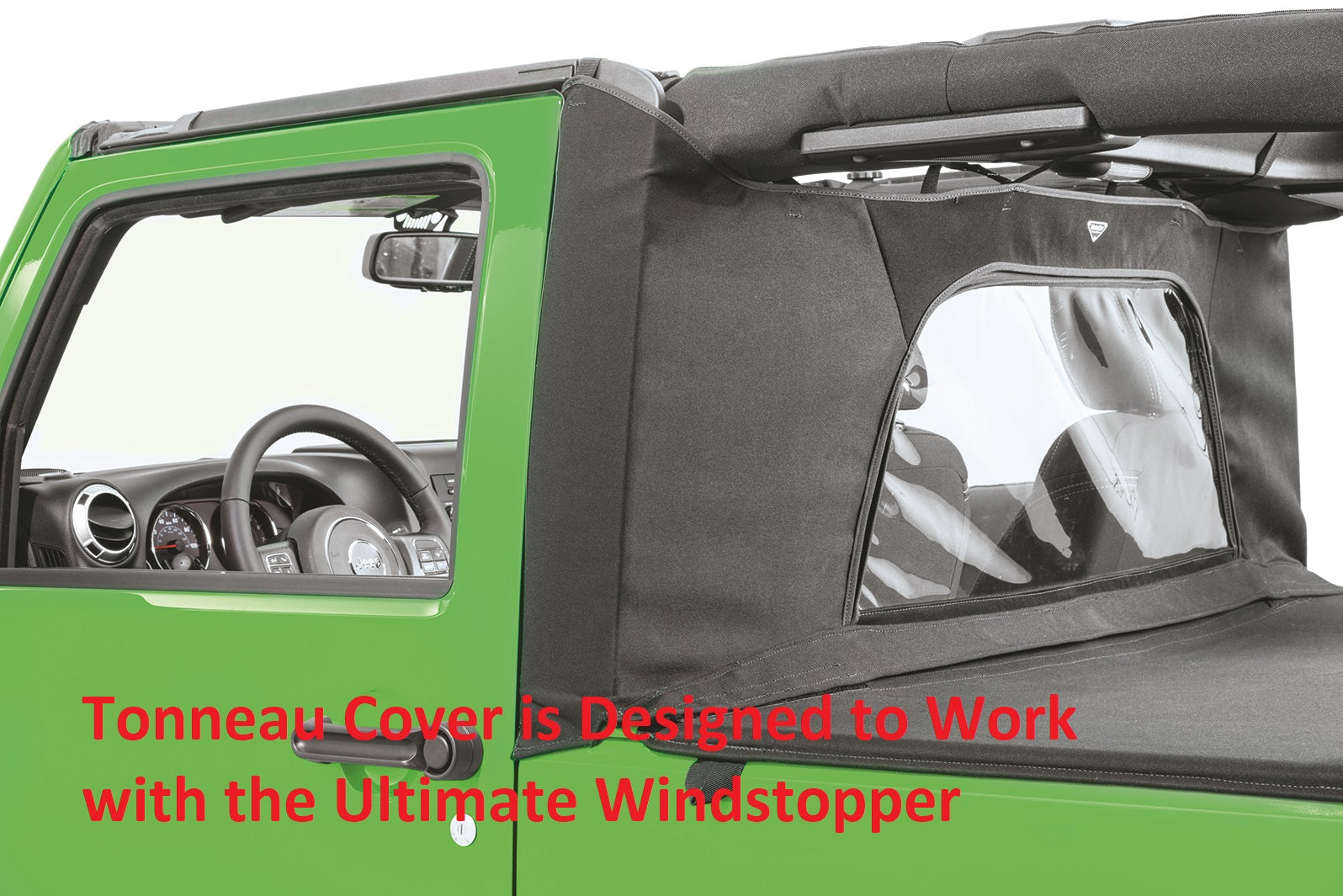 Jeep Tonneau Cover For 07-18 Jeep JK Wrangler 2 Door For Use with Windstopper Plus Mastertwill MasterTop