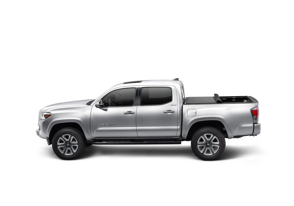 Pro X15 Tonneau Cover Black 2007-2021 Toyota Tundra with Track System 5 Foot 6 Inch Bed with or without Trail Special Edition Storage Boxes Truxedo
