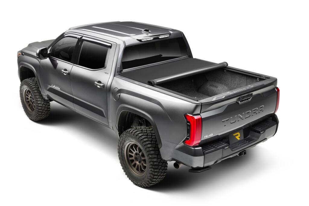 Pro X15 Tonneau Cover Black 2022-2026 Toyota Tundra 6 Foot 7 Inch Bed with Deck Rail System Truxedo