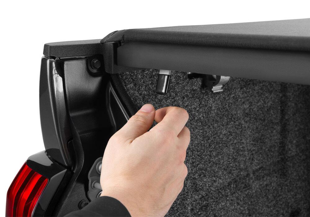 Pro X15 Tonneau Cover Black 2022-2026 Toyota Tundra 6 Foot 7 Inch Bed with Deck Rail System Truxedo