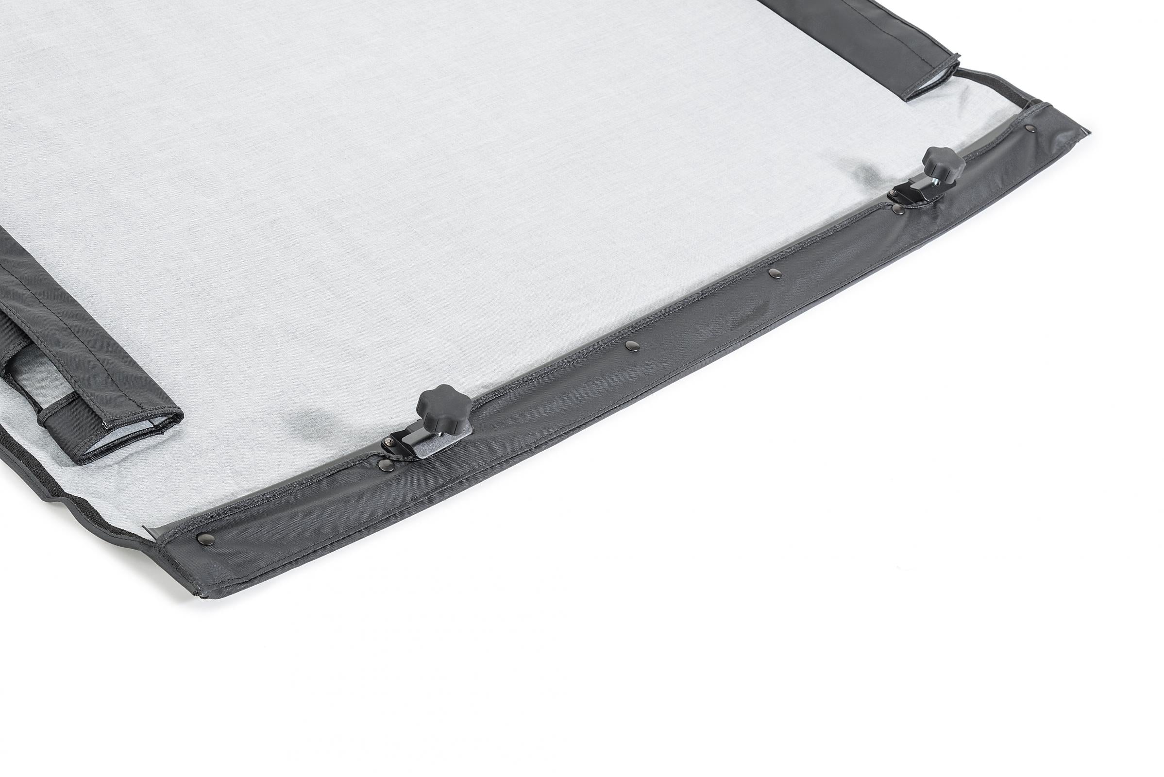 Jeep JK No Drill Windshield Header For 07-18 Wrangler JK Black MasterTop