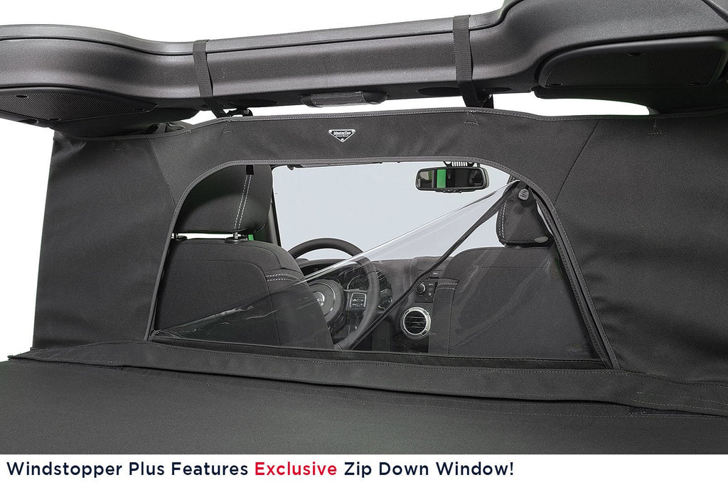Jeep JK Combo For Soft Top Equipped Cable Style Bimini Top For 07-09 Wrangler JK 2 Door w/s Header WindStopper Plus and Tonneau MasterTop