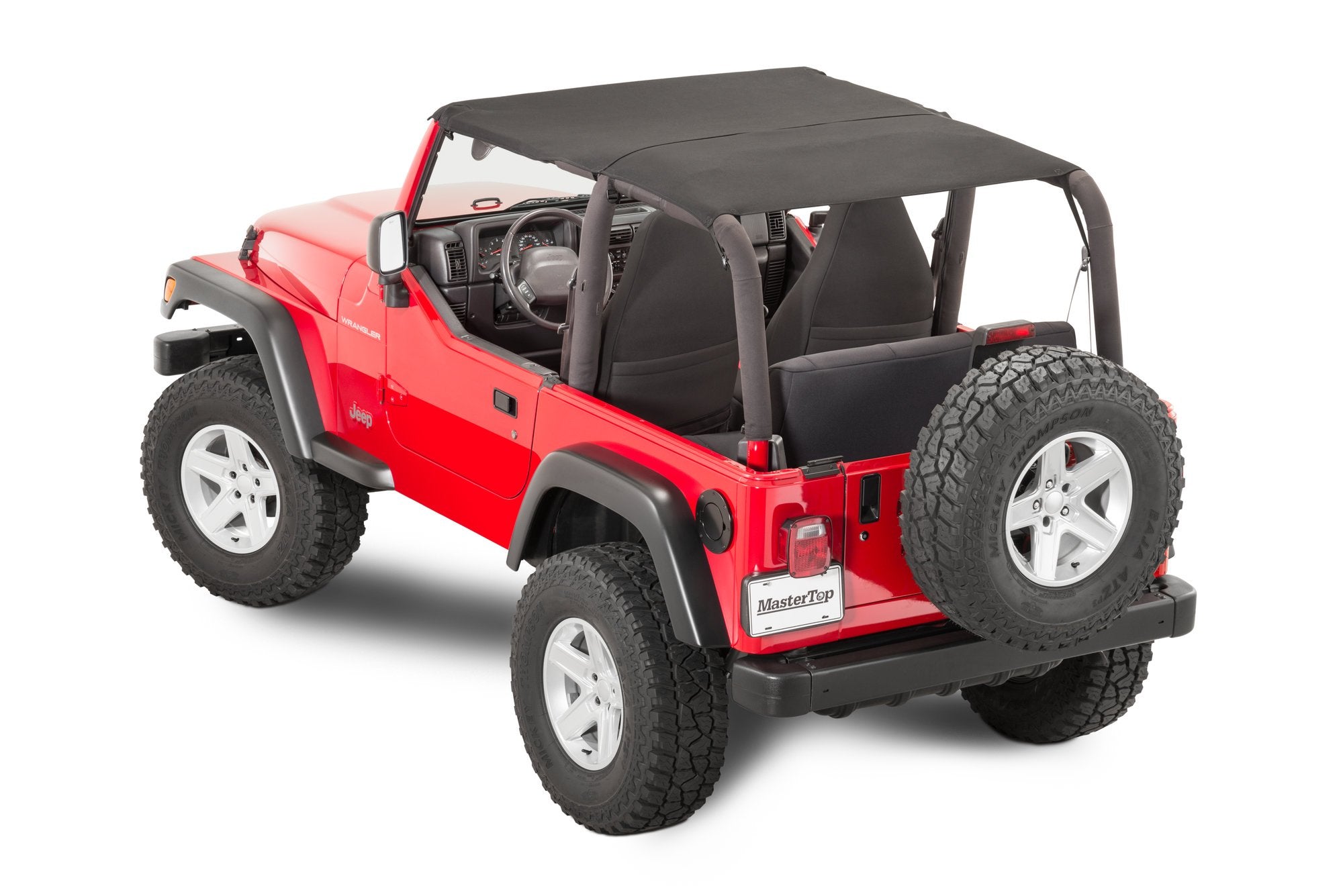Jeep TJ Ultimate Soft Top Combo Bimini Top Plus For 97-02 Wrangler TJ WindStopper Plus and Tonneau No Door Skin MasterTop
