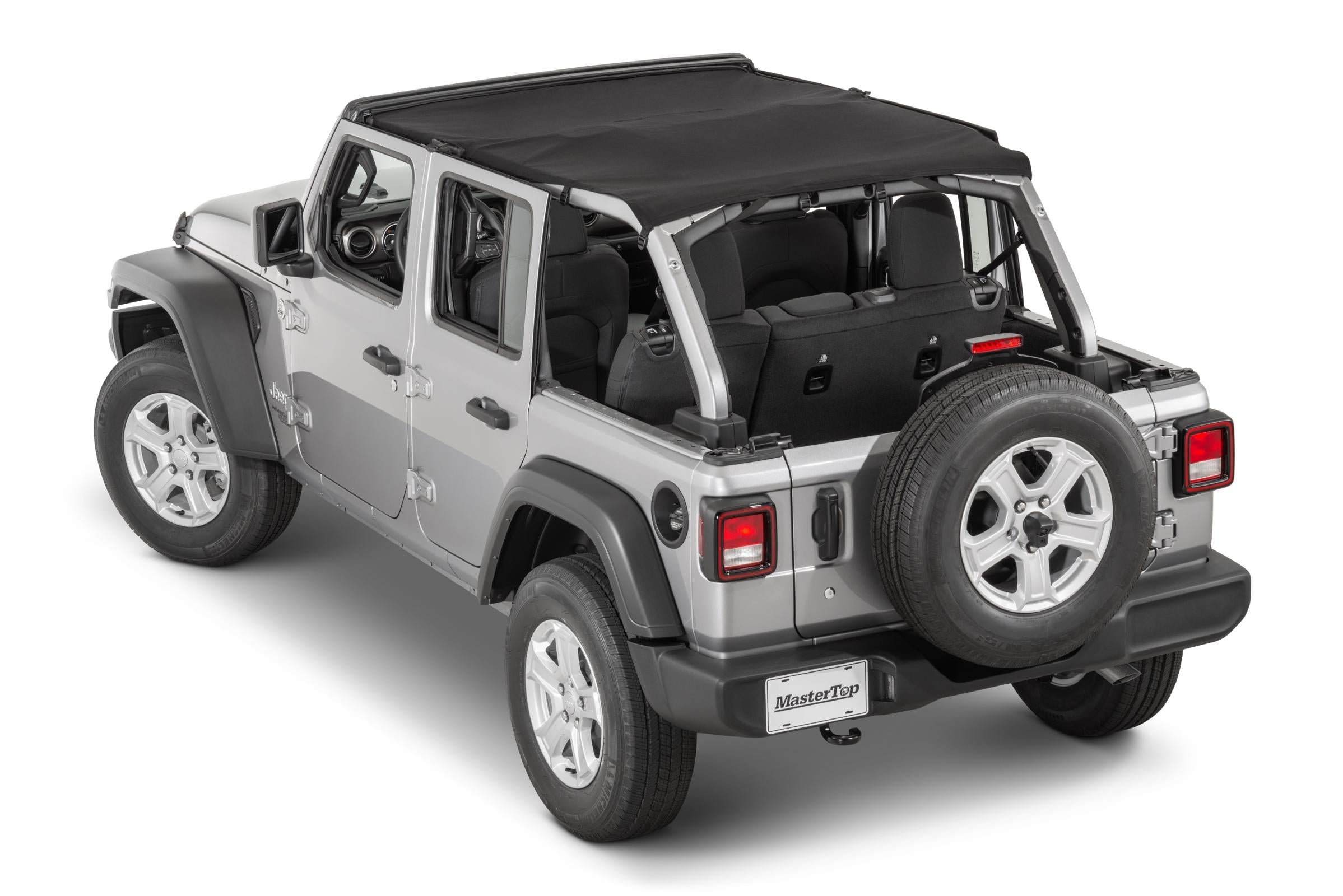 Bimini Top Plus Regular Wind Stopper/Tonneau Cover 3 piece Combo 2018-2023 Jeep JLU Wrangler 4Dr For HardTop JLU Models MasterTwill