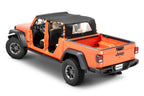 Bimini Top Plus with Integrated Grab Handles/Wind Stopper Combo 20-Present Jeep JT Gladiator 4 Door, Black Diamond/Red GH MasterTop