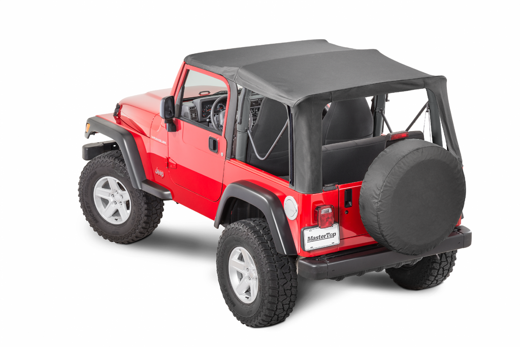 Jeep TJ Replacement Top No Doorskins Tinted Glass For 97-06 Jeep Wrangler TJ Black Diamond MasterTop