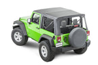 Jeep JK Replacement Top No Doorskins Tinted Glass For 07-12 Jeep Wrangler JK 2 Door Black Diamond MasterTop
