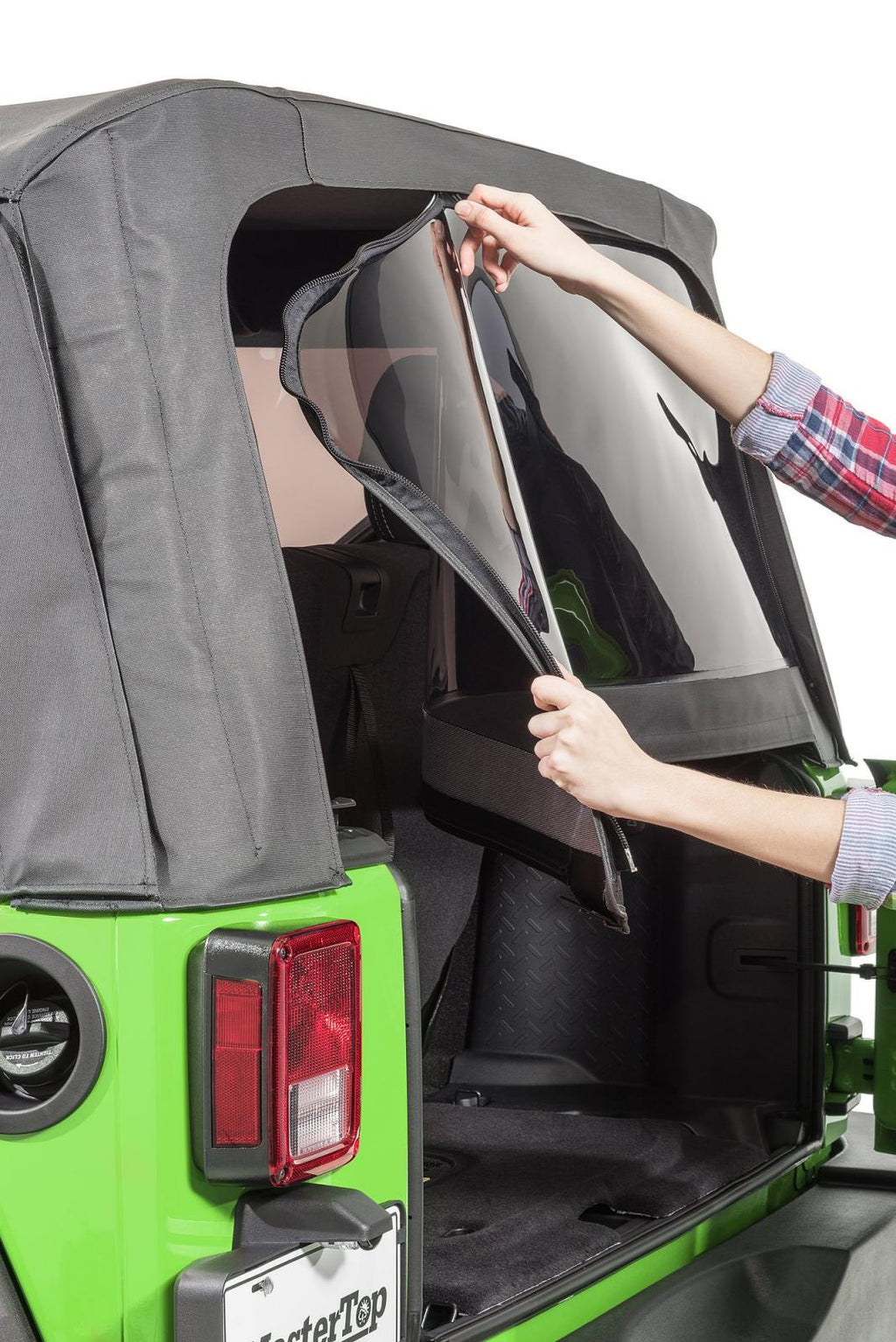 Jeep JK Replacement Top No Doorskins Tinted Glass For 07-12 Jeep Wrangler JK 2 Door Black Diamond MasterTop