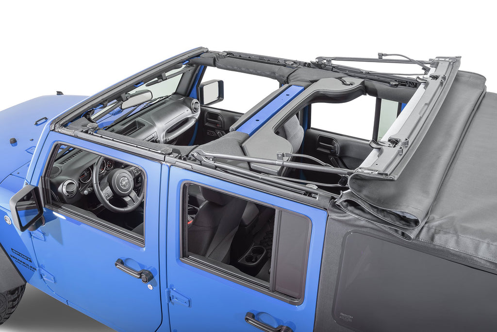 Jeep JK Replacement Top No Doorskins Tinted Glass For 07-09 Jeep WranglerJK 4 Door Black Diamond MasterTop