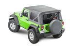 Jeep JK Replacement Top No Doorskins Tinted Glass For 13-18 Jeep Wrangler JK 2 Door Black Diamond MasterTop