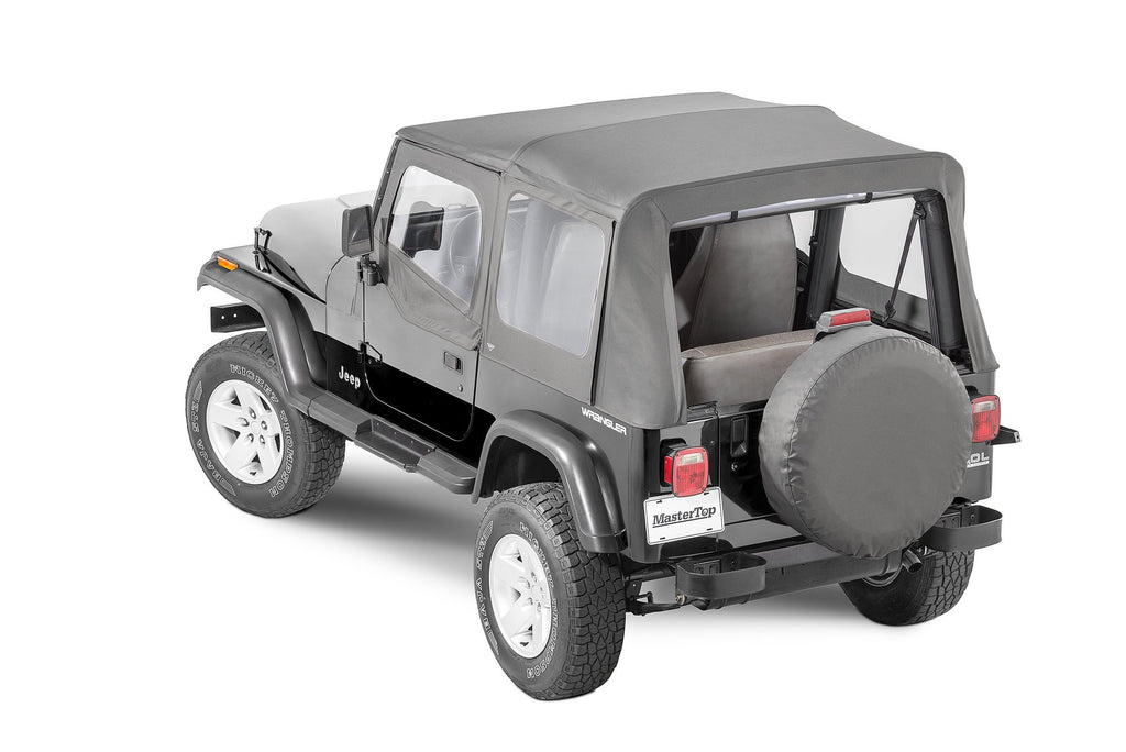 Jeep YJ Replacement Top With Door Skins Clear Glass For 88-95 Jeep Wrangler YJ Black Diamond MasterTop