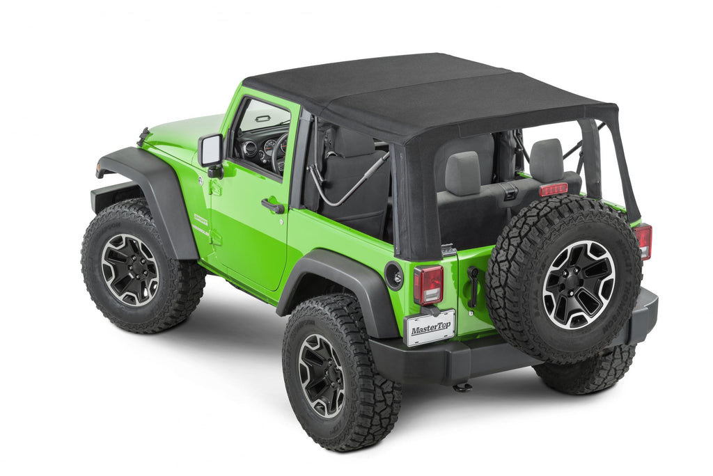Jeep JK Replacement Top Tinted Glass 07-12 Wrangler JK 2 Door Black MasterTwill MasterTop