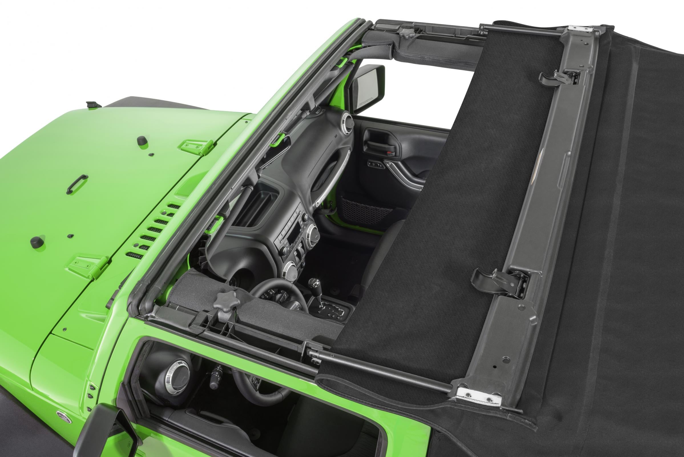 Jeep JK Replacement Top Tinted Glass 07-12 Wrangler JK 2 Door Black MasterTwill MasterTop