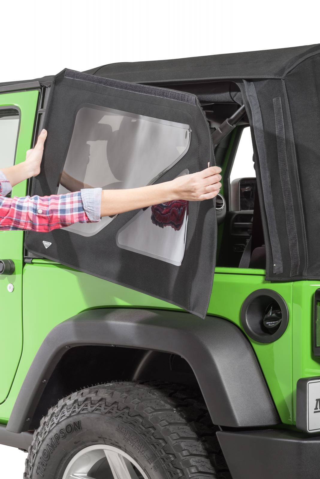 Jeep JK Replacement Top Tinted Glass 07-12 Wrangler JK 2 Door Black MasterTwill MasterTop