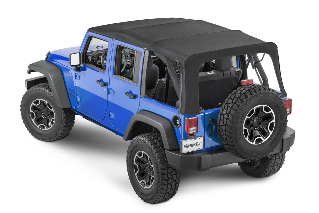 Jeep JK Replacement Top Tinted Glass 07-09 Wrangler JK 4 Door Black MasterTwill MasterTop
