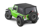 Jeep JK Replacement Top Tinted Glass 10-18 Wrangler JK 4 Door Black MasterTwill MasterTop