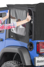 Jeep JK Replacement Top Tinted Glass 10-18 Wrangler JK 4 Door Black MasterTwill MasterTop