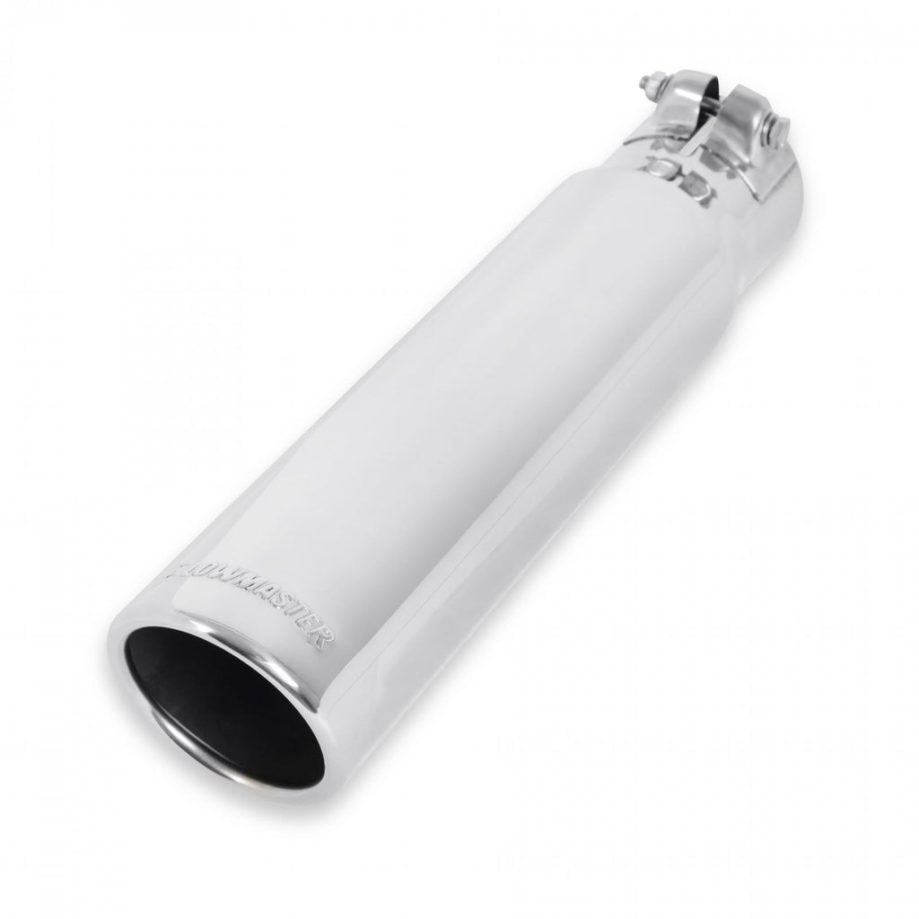 Exhaust Tip Exhaust Tip 3.00 Inch Rolled Angle Polished SS Fits 2.50 Inch Tubing Clamp On Flowmaster
