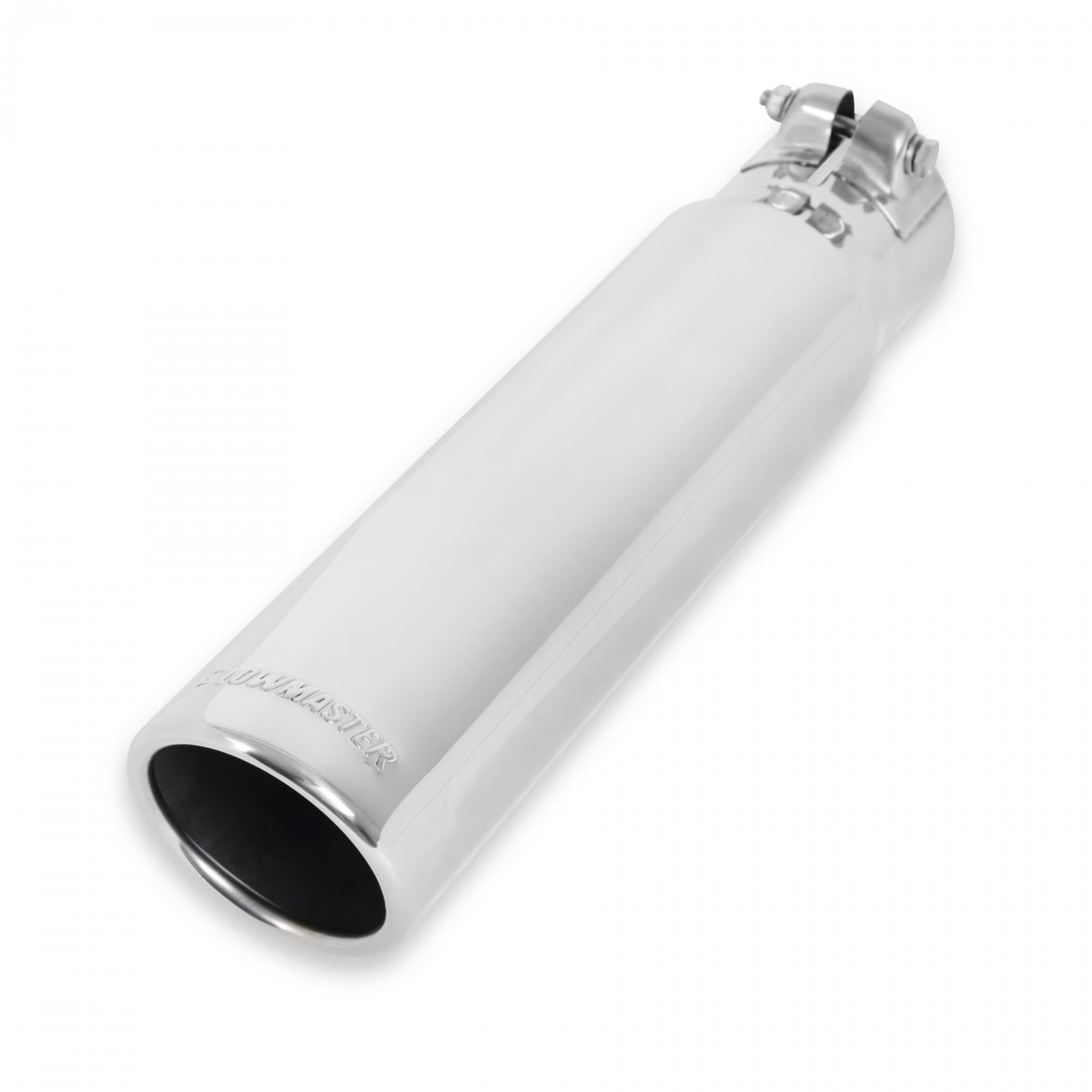 Exhaust Tip Exhaust Tip 3.00 Inch Rolled Angle Polished SS Fits 2.50 Inch Tubing Clamp On Flowmaster