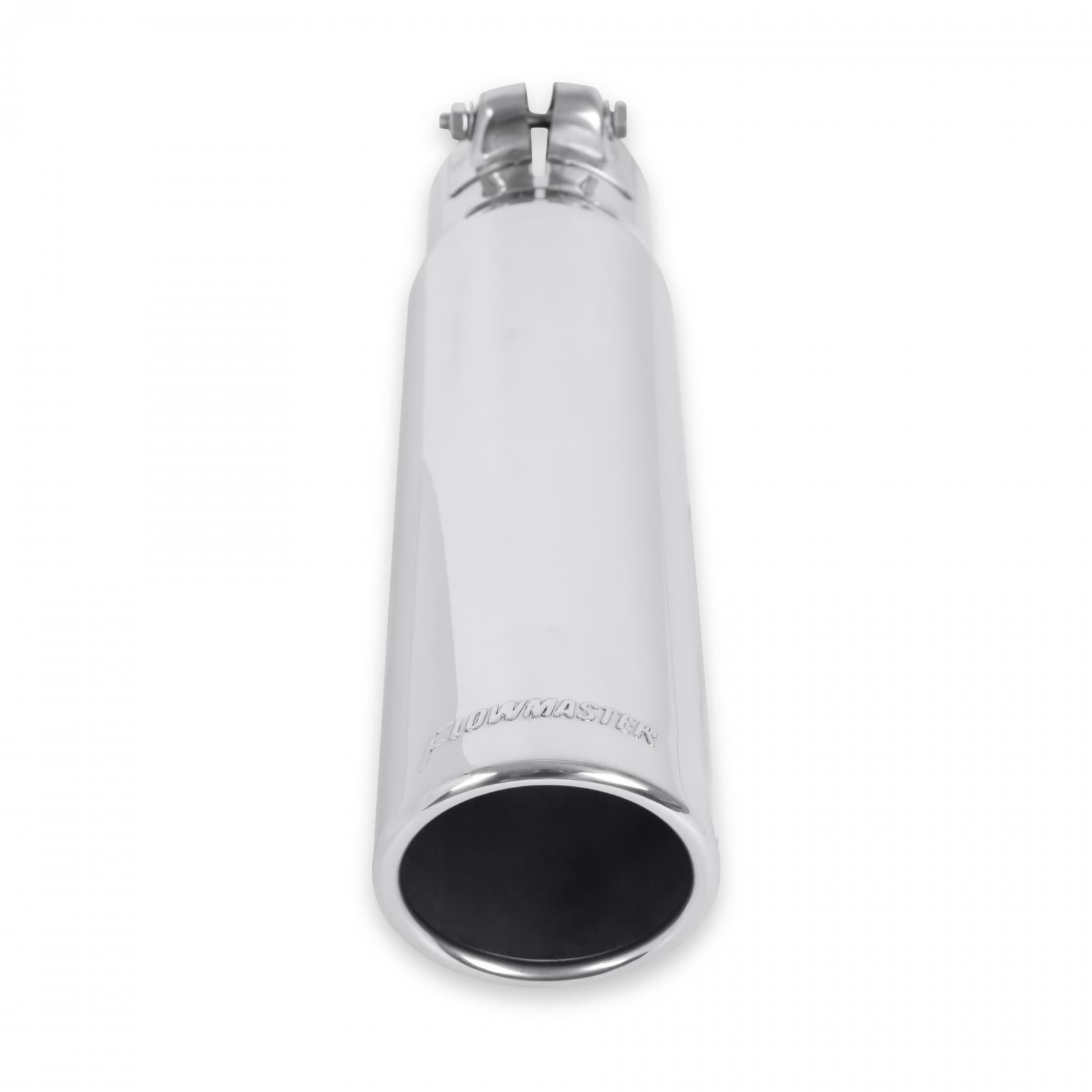 Exhaust Tip Exhaust Tip 3.00 Inch Rolled Angle Polished SS Fits 2.50 Inch Tubing Clamp On Flowmaster