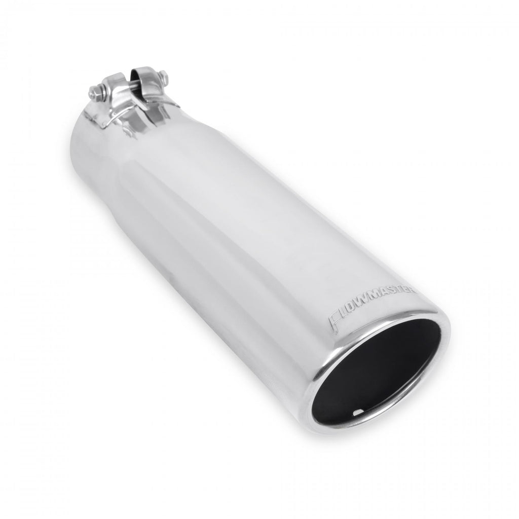 Exhaust Tip Exhaust Tip 3.50 Inch Rolled Angle Polished SS Fits 3.00 Inch Tubing Clamp On Flowmaster