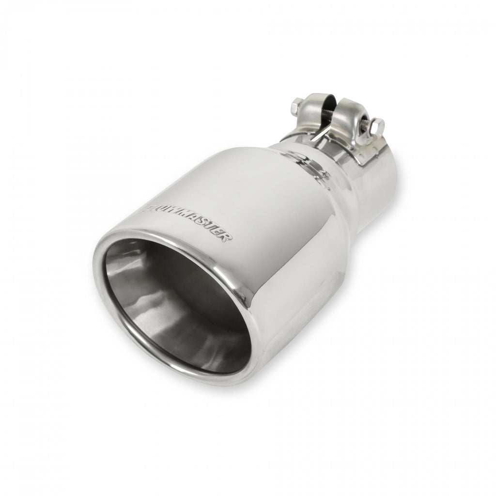 Exhaust Tip Exhaust Tip 4.00 Inch Rolled Angle Polished SS Fits 2.50 Inch Tubing Clamp On Flowmaster