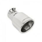 Exhaust Tip Exhaust Tip 4.00 Inch Rolled Angle Polished SS Fits 2.50 Inch Tubing Clamp On Flowmaster