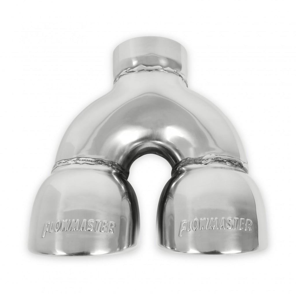 Exhaust Tip Exhaust Tip Dual 3.5 Inch Rolled Angle Polished SS Fits 2.50 Inch Tubing-Weld On Flowmaster