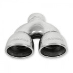 Exhaust Tip Exhaust Tip Dual 3.5 Inch Rolled Angle Polished SS Fits 2.50 Inch Tubing-Weld On Flowmaster