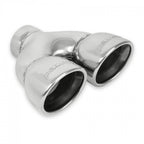 Exhaust Tip Exhaust Tip Dual 3.5 Inch Rolled Angle Polished SS Fits 2.50 Inch Tubing-Weld On Flowmaster