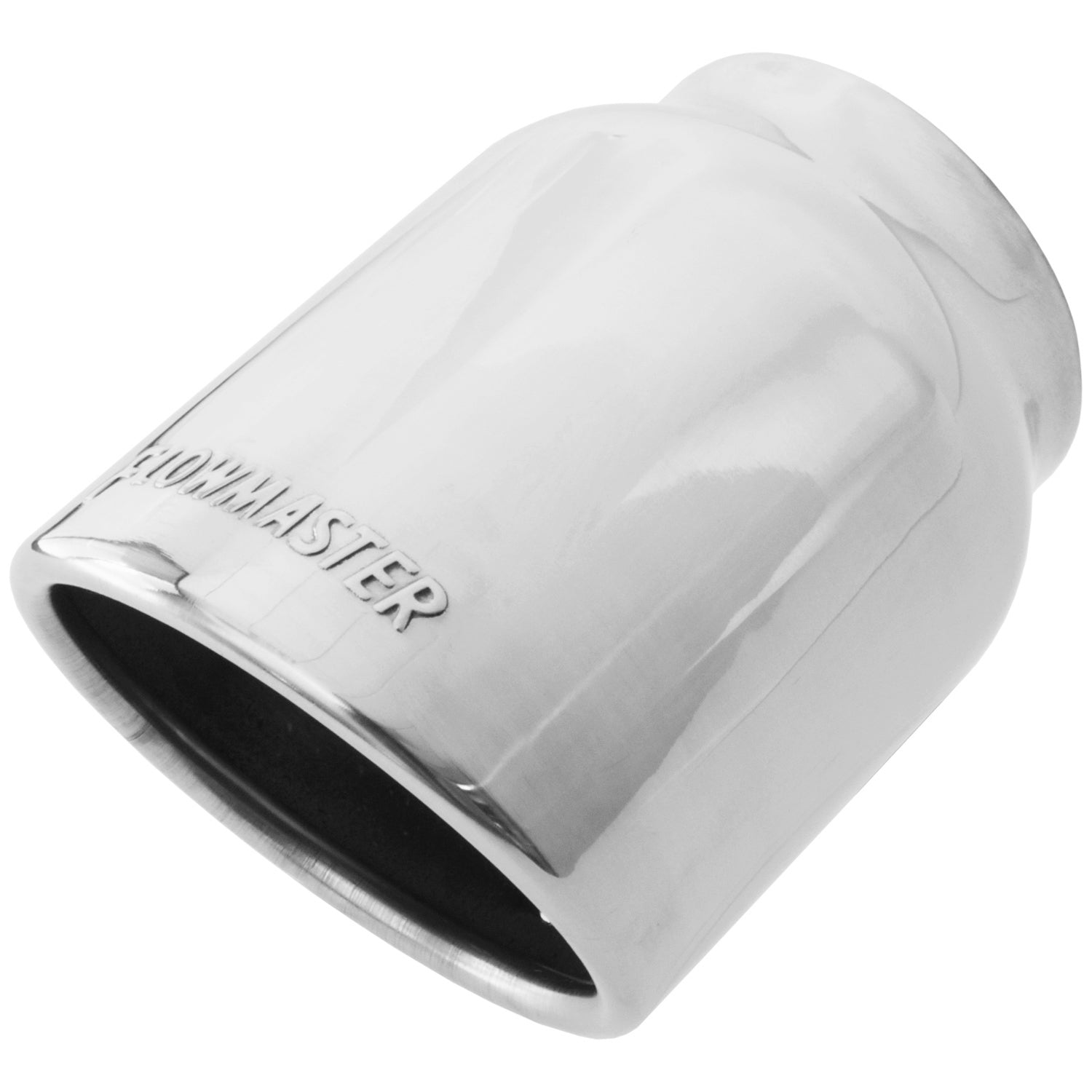 Exhaust Tip Exhaust Tip 4.00 Inch Rolled Angle Polished SS Fits 3.00 Inch Tubing Weld On Flowmaster