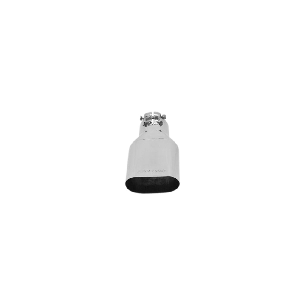 Exhaust Tip Exhaust Tip 4.25 X 2.25 Inch Oval Polished SS Fits 2.50 Inch Tubing Clamp On Flowmaster