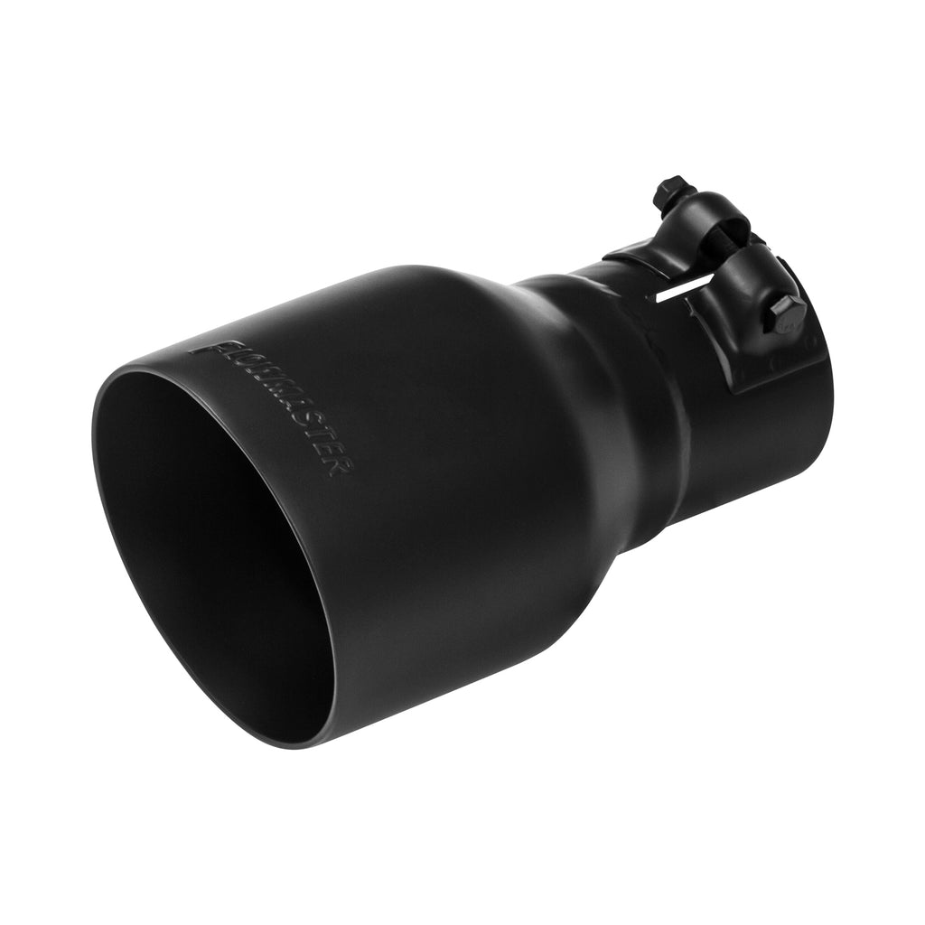 Exhaust Tip Exhaust Tip 4.00 Inch Black Ceramic Coated Fits 2.5 Inch Tubing- Clamp On Flowmaster