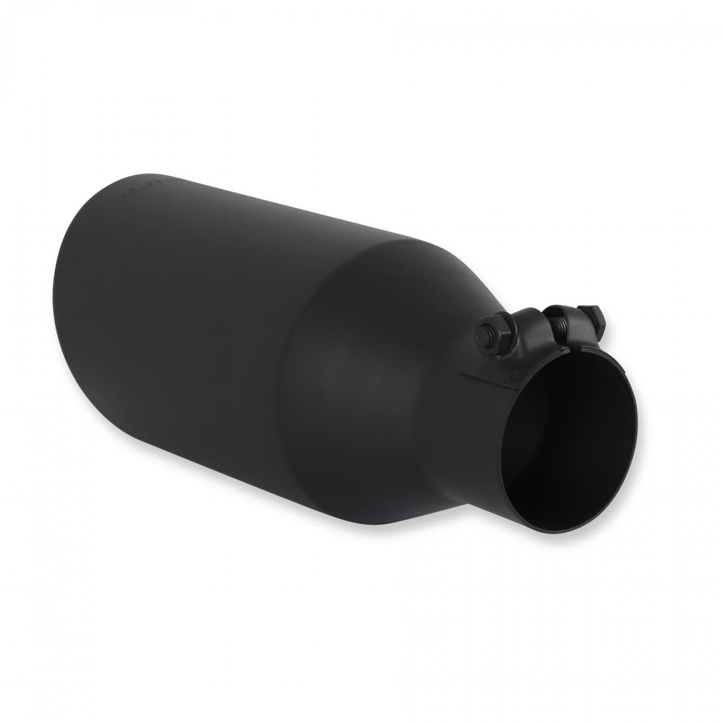 Exhaust Tip Exhaust Tip 4.5 Inch Black Angle Cut Fits 2.5 Inch Tubing, 11.00-In Long Clamp On Flowmaster