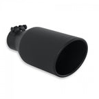 Exhaust Tip Exhaust Tip 4.5 Inch Black Angle Cut Fits 2.5 Inch Tubing, 11.00-In Long Clamp On Flowmaster