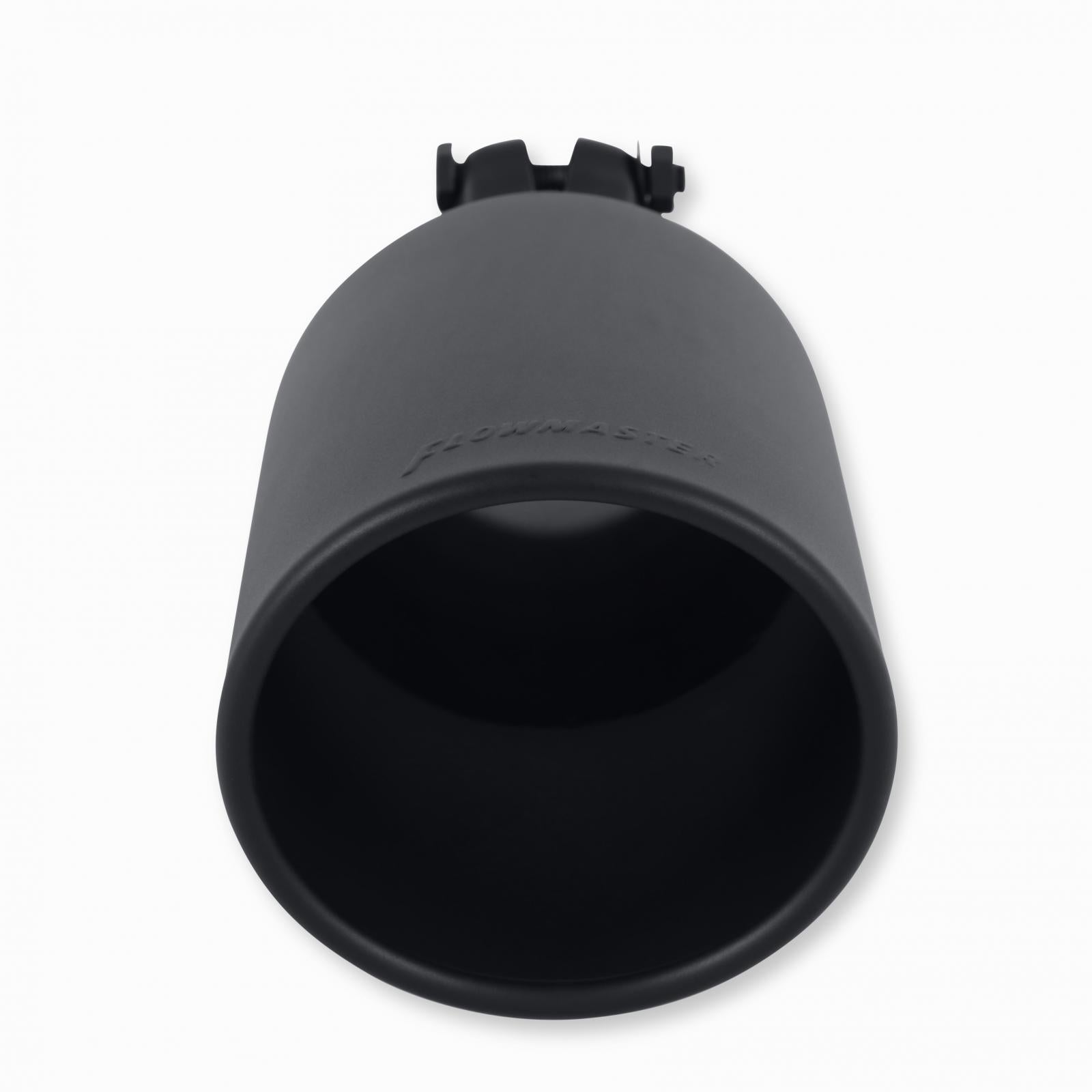 Exhaust Tip Exhaust Tip 4.5 Inch Black Angle Cut Fits 2.5 Inch Tubing, 11.00-In Long Clamp On Flowmaster