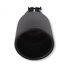 Exhaust Tip Exhaust Tip 5.0 Inch Black Angle Cut Fits 3.5 Inch Tubing, 12.00-In Long Clamp On Flowmaster