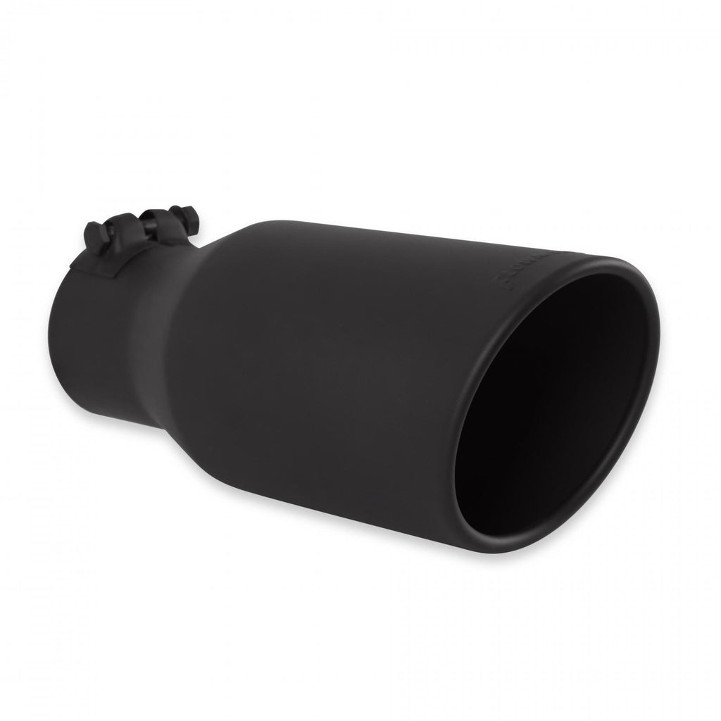 Exhaust Tip Exhaust Tip 4.5 Inch Black Angle Cut Fits 3.0 Inch Tubing, 11.00-In Long Clamp On Flowmaster